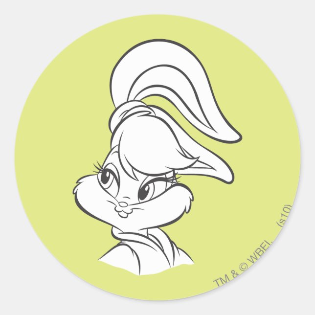 Pegatina Redonda Lola Bunny Expressive (Anverso)