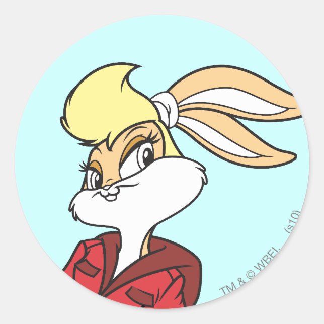 Pegatina Redonda Lola Bunny Super Cute (Anverso)