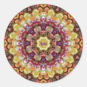 Pegatina Redonda LOLA ~ CÁNDALO DEL ESTE ~ Chocolate