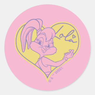 Pegatina Redonda Lola Heart Signature
