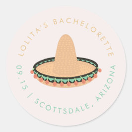 Pegatina Redonda LOLITA Fiesta Siesta Tequila Bachelorette Favor Cl