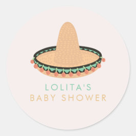Pegatina Redonda LOLITA Taco Bout a Baby Fiesta Baby Shower