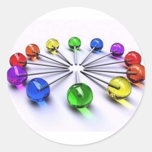 Pegatina Redonda lollipop (Anverso)