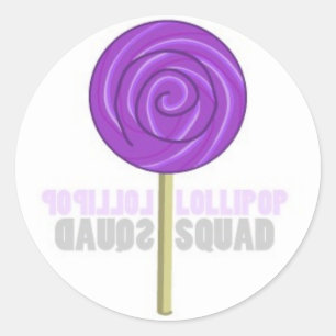 Pegatina Redonda Lollipop morado