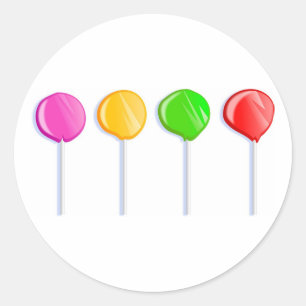 Pegatina Redonda Lollipops