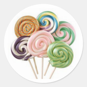 Pegatina Redonda lollipops