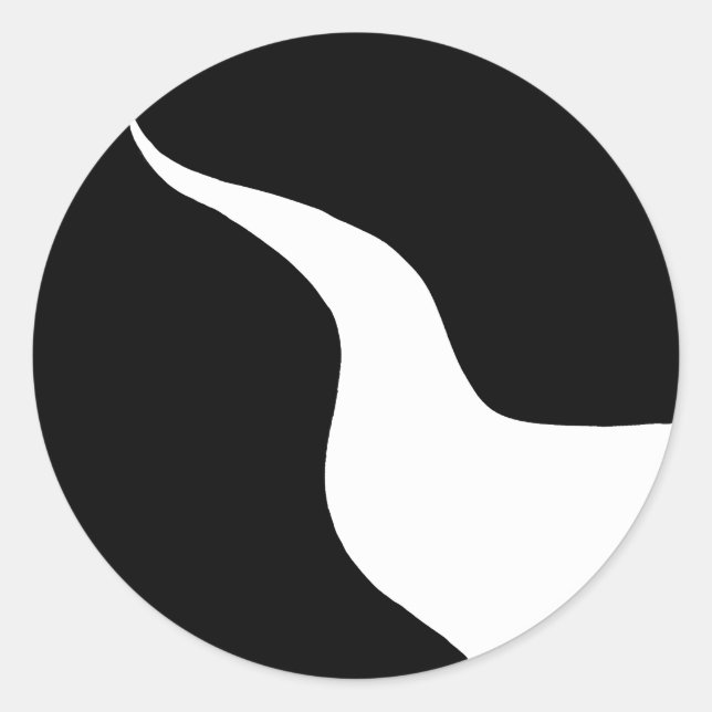 Pegatina Redonda Lomo de la región del río Oscuro (Anverso)