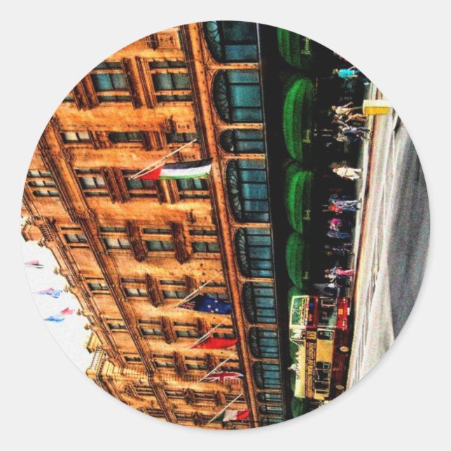 Pegatina Redonda Londres Inglaterra (Anverso)