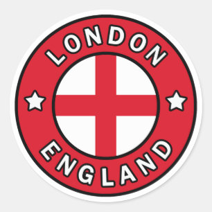 Pegatina Redonda Londres Inglaterra
