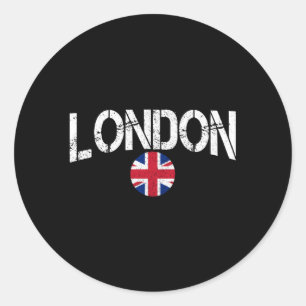 Pegatina Redonda Londres Reino Unido Reino Unido Jack England