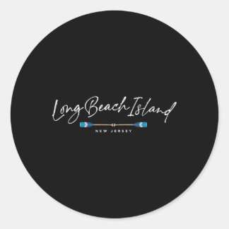 Pegatina Redonda Long Beach Island Lbi New Jersey Beach