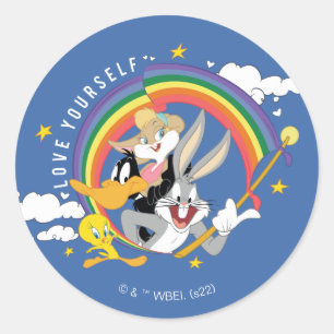 Pegatina Redonda LOONEY TUNES™ - Love Yourself Pride Badge