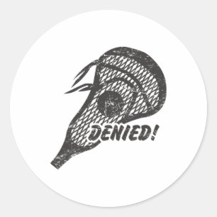 Pegatina Redonda López Lacrosse con problemas - López De Caja Y Cam