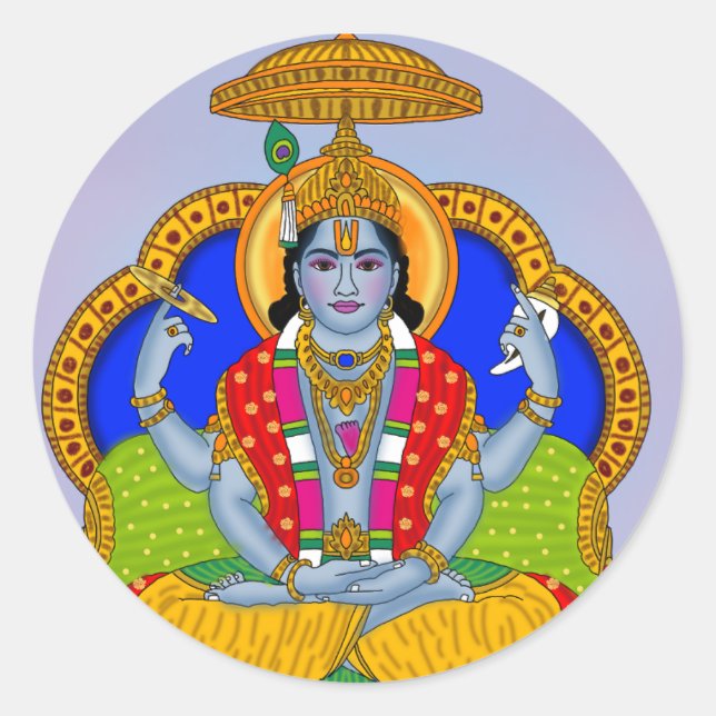 Pegatina Redonda Lord Badrinath Sticker (Anverso)