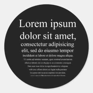 Pegatina Redonda Lorem Ipsum