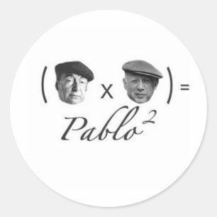 Pegatina Redonda Los 2 Pablos