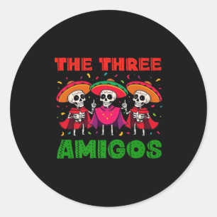 Pegatina Redonda Los 3 tres amigos tres amigos tres amigos cinco