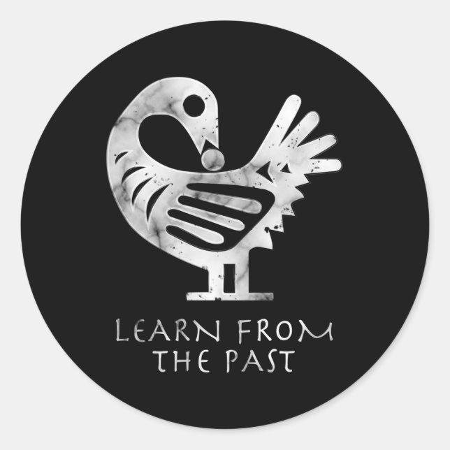 Pegatina Redonda Los Africanos Adinkra Sankofa Aka Aprenden Del Pas
