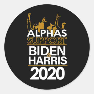 Pegatina Redonda Los Alpes Apoyan A Biden Y Harris 2020