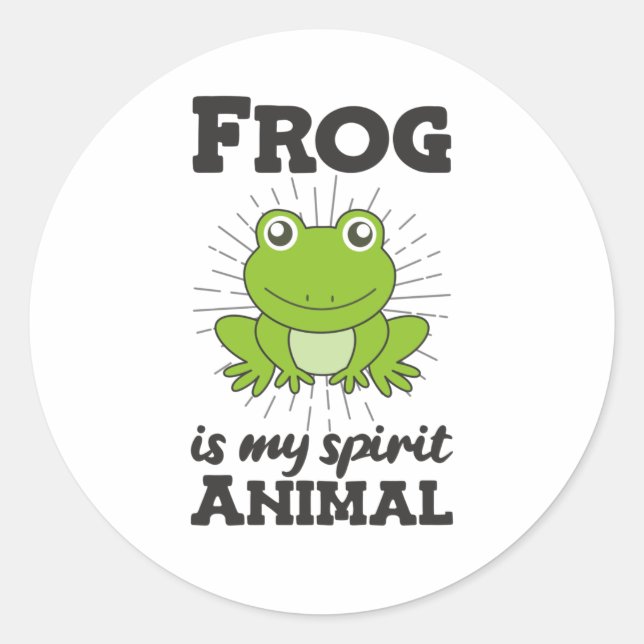 Pegatina Redonda Los amantes de la rana tienen animales dulces para (Anverso)