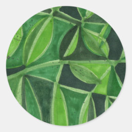 Pegatina Redonda Los amantes de las plantas se unen