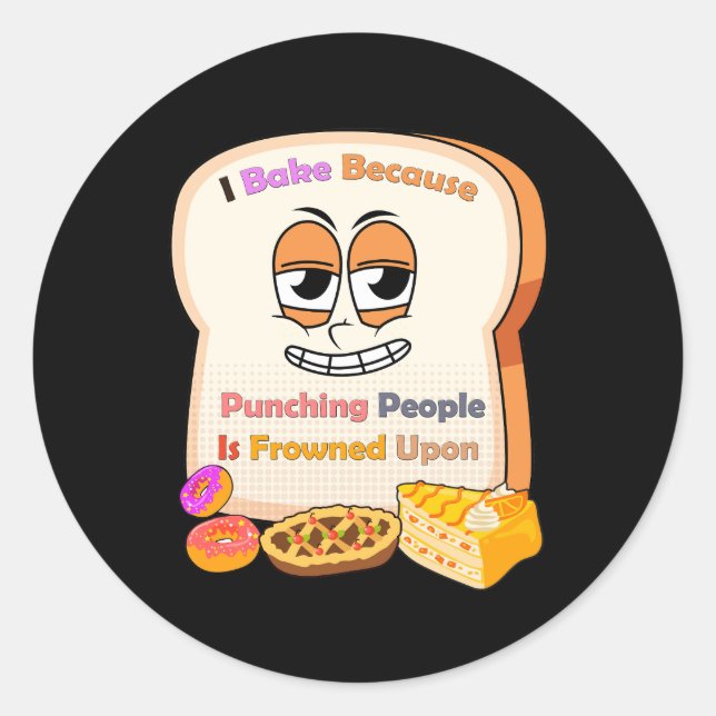 Pegatina Redonda Los amantes de los robos: horneo porque golpeo a l (Anverso)