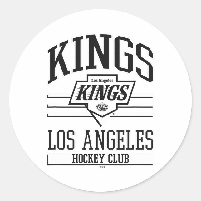 Pegatina Redonda Los Angeles Kings Hockey Club Gray Officially Lice (Anverso)