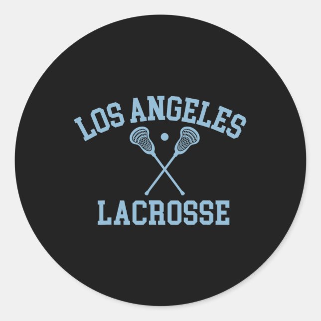 Pegatina Redonda Los Ángeles Lacrosse (Anverso)