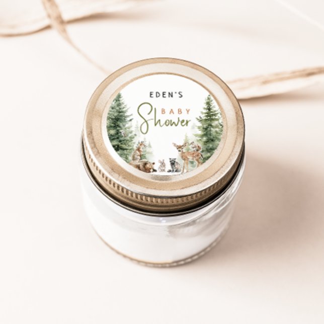 Pegatina Redonda Los animales de bosque de bosques son favoritos de (Subido por el creador)