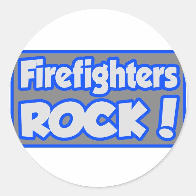 Pegatina Redonda ¡Los bomberos rompen! (Anverso)