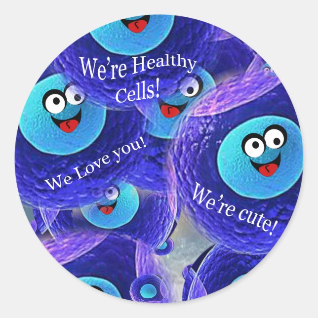 Pegatina Redonda Los buenos chicos super celulares (Anverso)