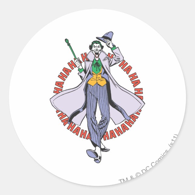 Pegatina Redonda Los cabrones del Joker (Anverso)