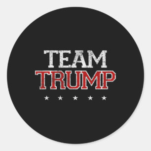 Pegatina Redonda Los Camisetas de Trump se quejan de que Trump apoy