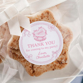 Pegatina Redonda Los Chicas De Bow Rosado Solo Quieren Ser Un Cumpl