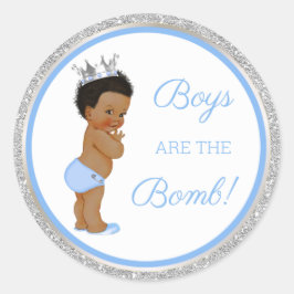 Pegatina Redonda ¡Los chicos son la bomba! Regalo de baño, etc. Cla