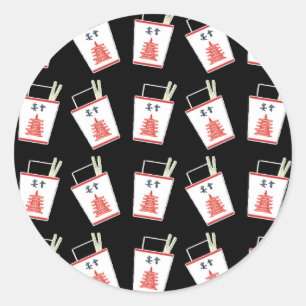 Pegatina Redonda Los chinos negros se llevan