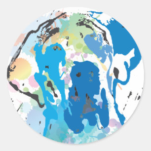 Pegatina Redonda Los colores Dane