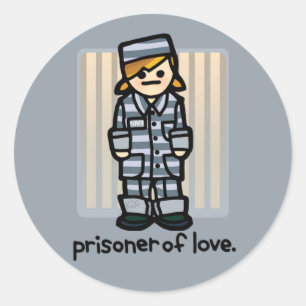 Pegatina Redonda los dedos pegajosos te llevan a la cárcel.