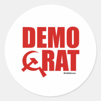 Pegatina Redonda Los demócratas son comunistas