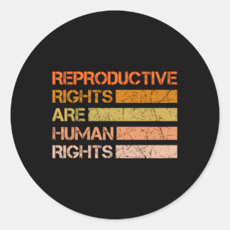 Pegatina Redonda Los derechos reproductivos son derechos humanos