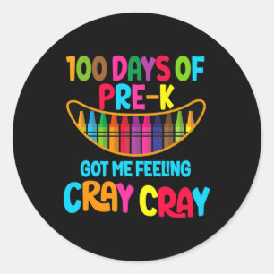 Pegatina Redonda Los Días De Prek Me Hicieron Sentir Grito