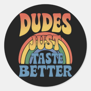 Pegatina Redonda Los dudes prueban mejor cosecha del orgullo gay ar