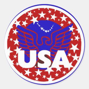 PEGATINA REDONDA LOS E.E.U.U.