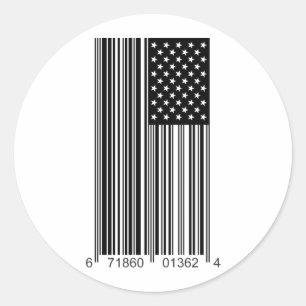 Pegatina Redonda Los E.E.U.U. corporativos