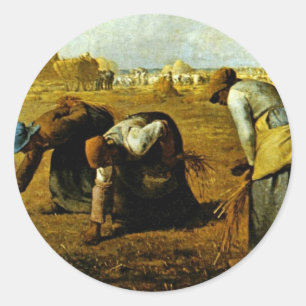 Pegatina Redonda Los Gleaners, por el mijo (la mejor calidad)