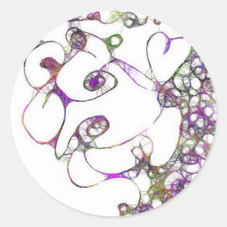 Pegatina Redonda Los gobernantes griegos con dos caras