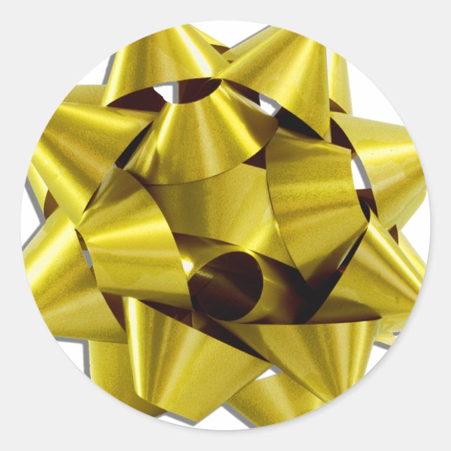 Pegatina Redonda Los grandes Navidades de oro se doblan (Anverso)