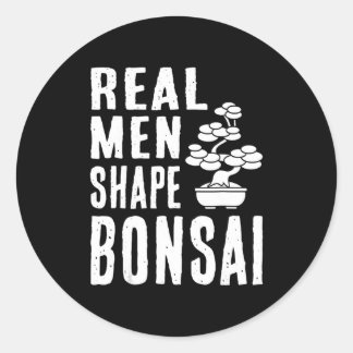 Pegatina Redonda Los hombres de verdad dan forma al humor divertido