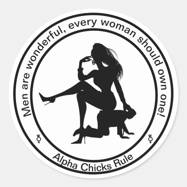 Pegatina Redonda Los hombres son Pegatinas maravillosos (Anverso)