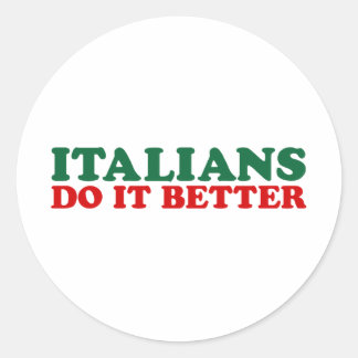 Pegatina Redonda Los italianos lo hacen mejor